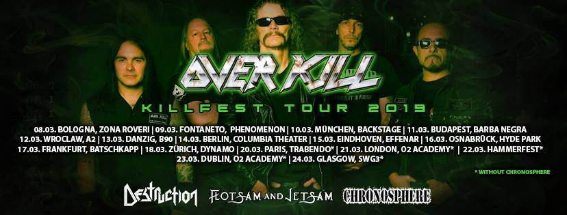 overkill tour killfest affiche